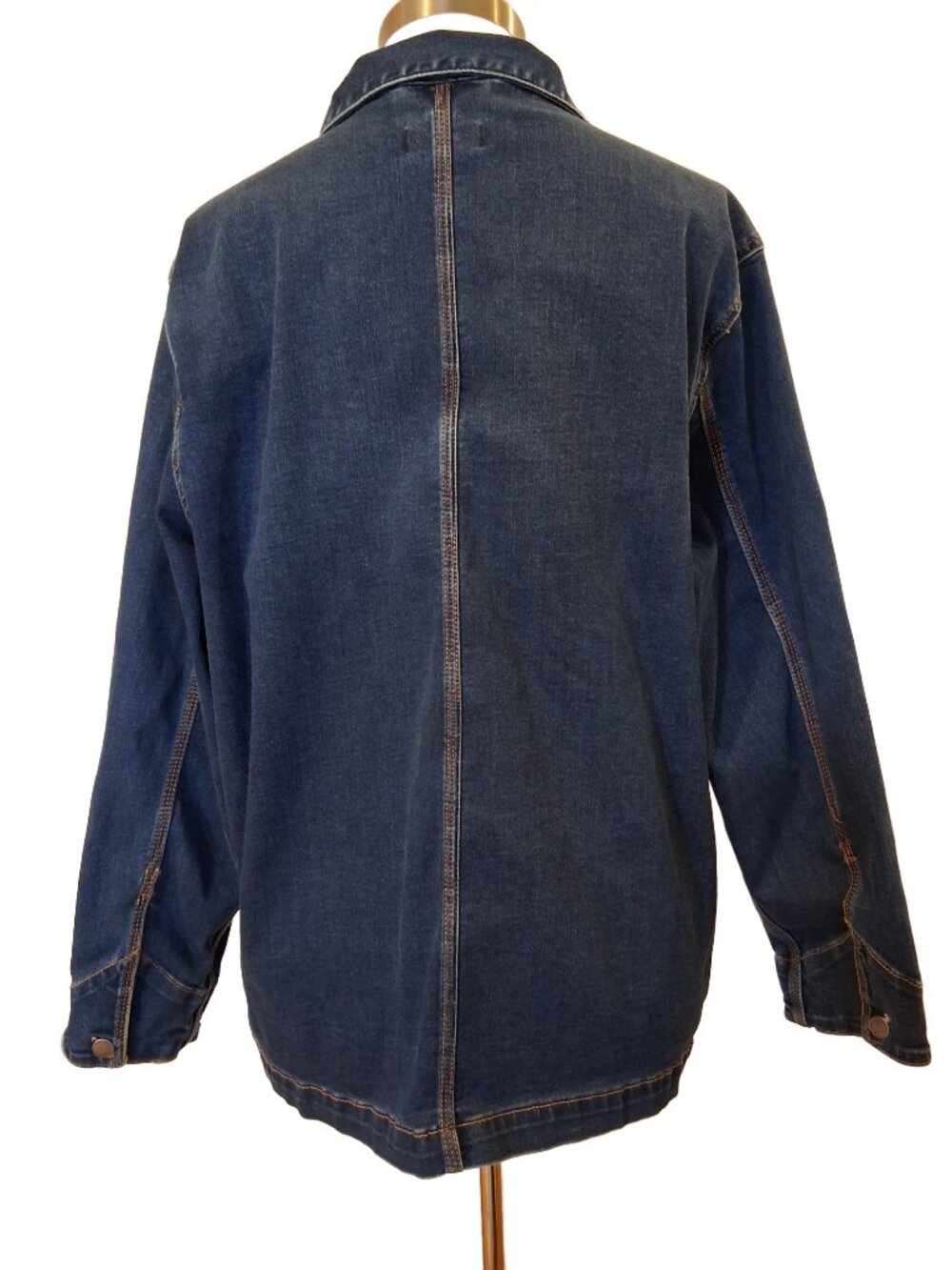"Well Worn" Brand Women's Denim Chore Utility Barn Jacket Dark Wash XL - Picture 5 of 7